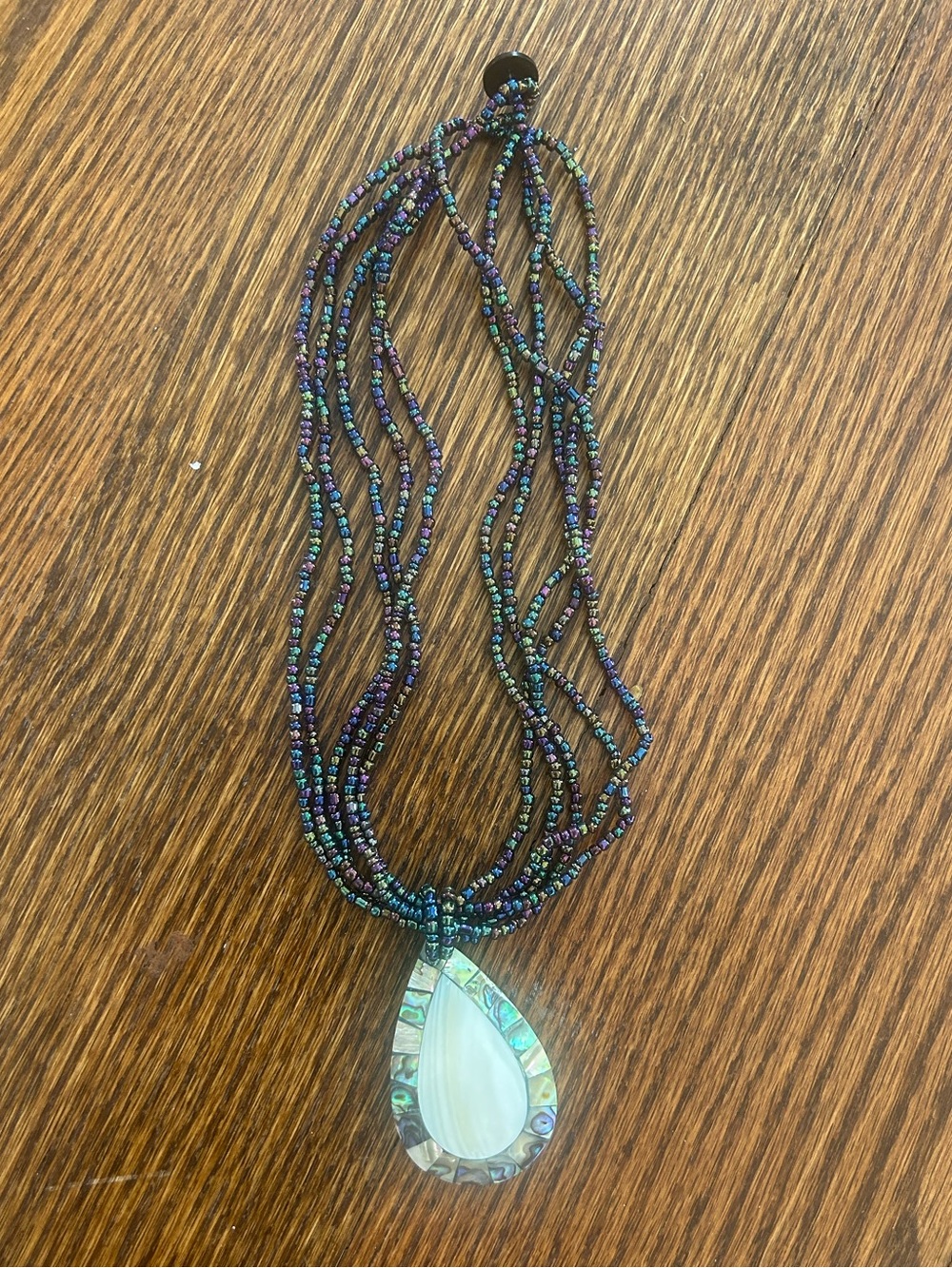 Colorful beaded necklace with shells from Hawaii